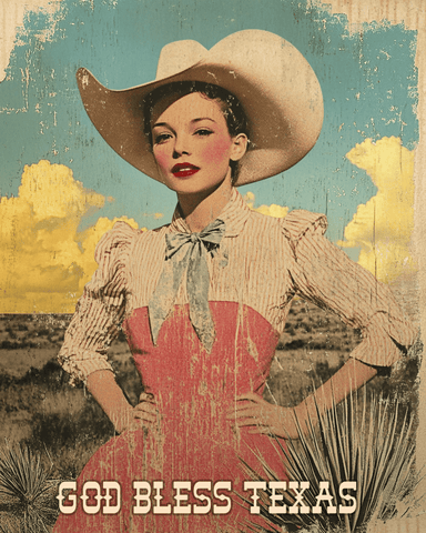 God Bless Texas – 8″x10″ Artwork