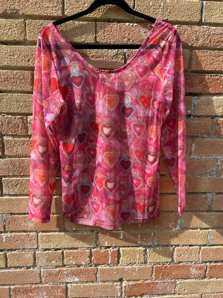 HEART MESH TOP