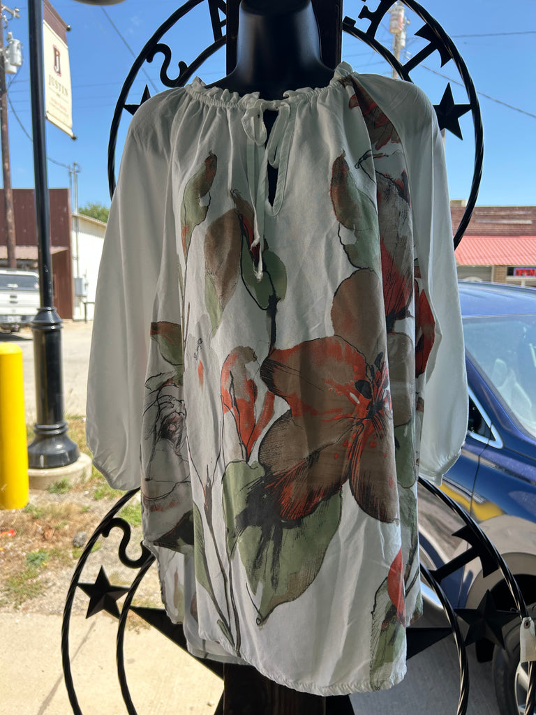 Tencel Floral Blouse