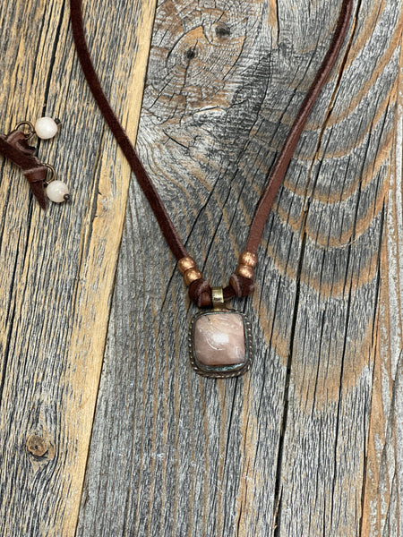 Leather Stone chokers 5 styles