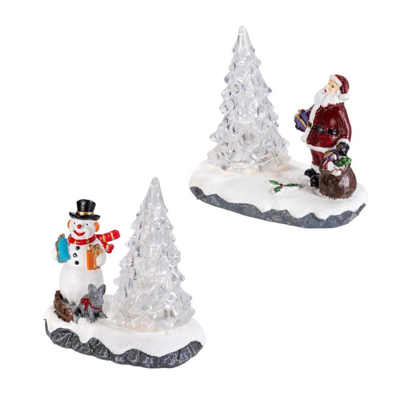 Color Changing Christmas Scene-Asst of 2