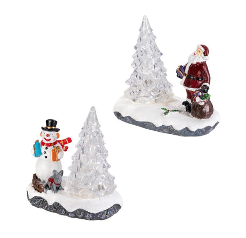 Color Changing Christmas Scene-Asst of 2
