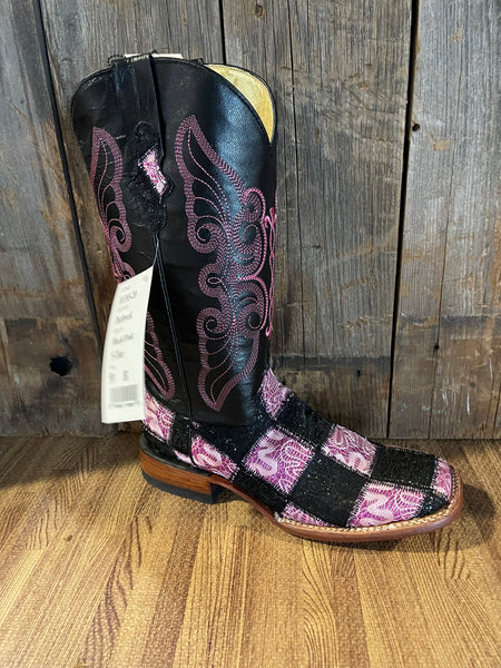 Ferrini Print Patchwork Womens Boot