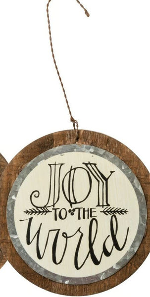 Jingle Joy Peace Ornament- 3 Styles