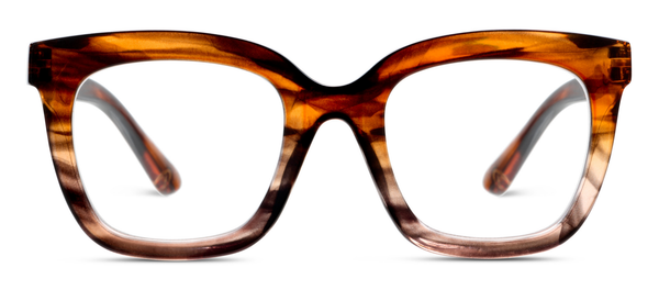 Cleo (Blue Light): Brown Ombre Horn / 1.75