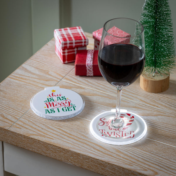 Christmas Vacation Coasters LED PVC, Asst of 2