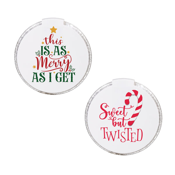 Christmas Vacation Coasters LED PVC, Asst of 2