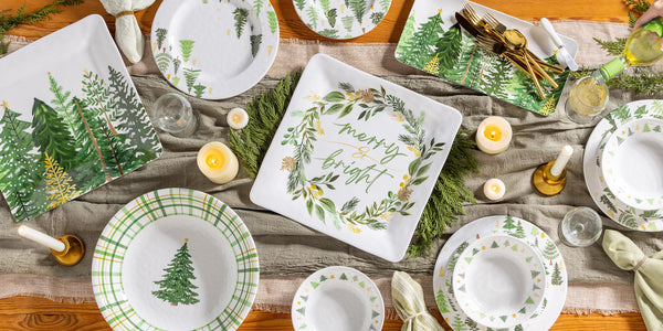 Shades of Green Square Platter