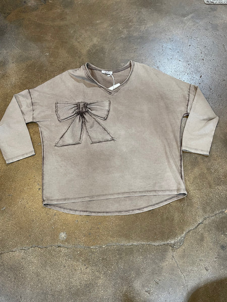 Nora's Bow Sweater -(2 colors)