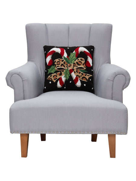Leopard Candy Canes Hook Pillow