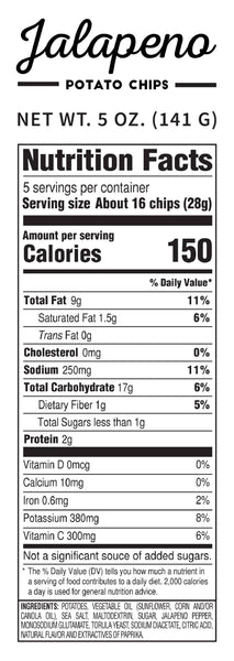 Kettle Cooked Potato Chips- 5oz- Jalapeno