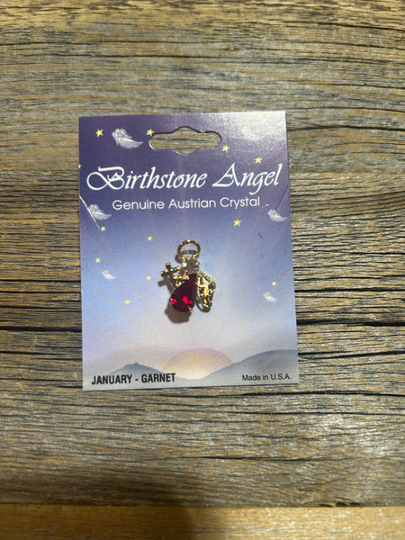 BIRTHSTONE ANGEL PIN