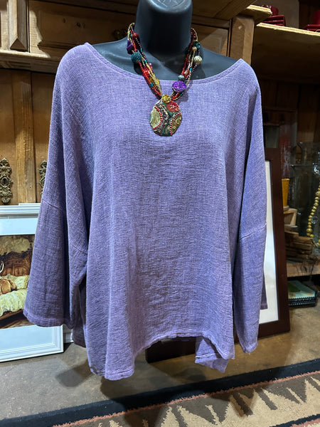 Gauze 3/4 Sleeve Top (6 COLORS)