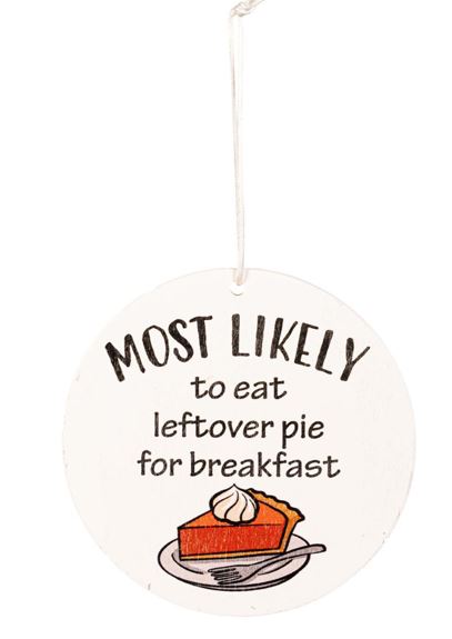 Fall Hanging Decor Wood "Most Likely to" Asst of 10