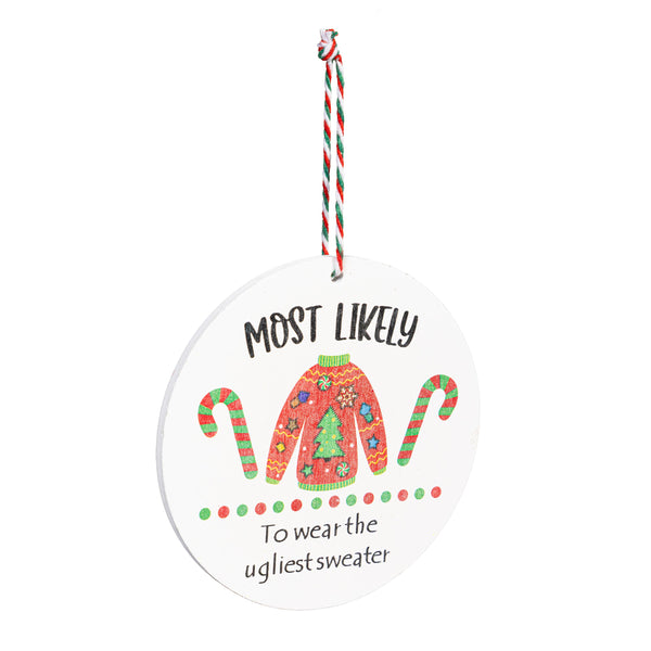 Santa Ornament Christmas Most Likely To... 12 STYLES