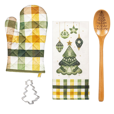Shades of Green Kitchen Gift Set Baking Set
