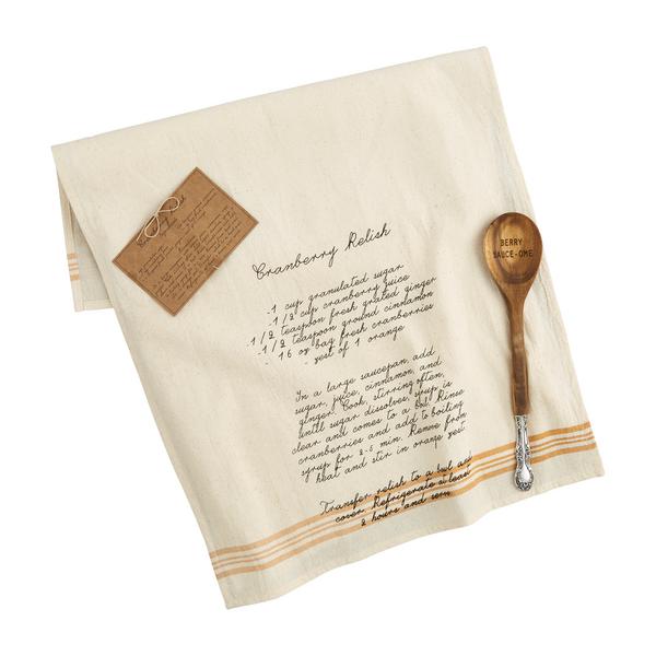 Recipe Spoon and Hand Towel 4 Sets