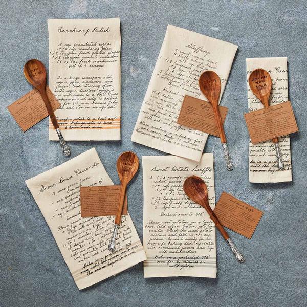 Recipe Spoon and Hand Towel 4 Sets