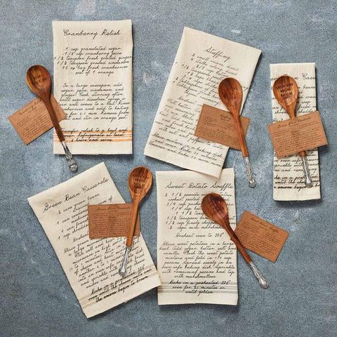 Recipe Spoon and Hand Towel 4 Sets