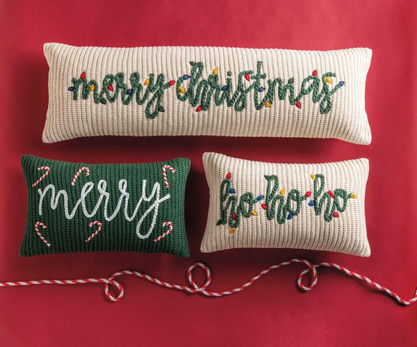 Christmas Chunky Knit Pillow -2 colors