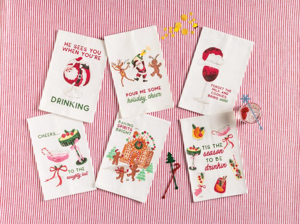 Christmas Drinking Bar Towels (6 Styles)