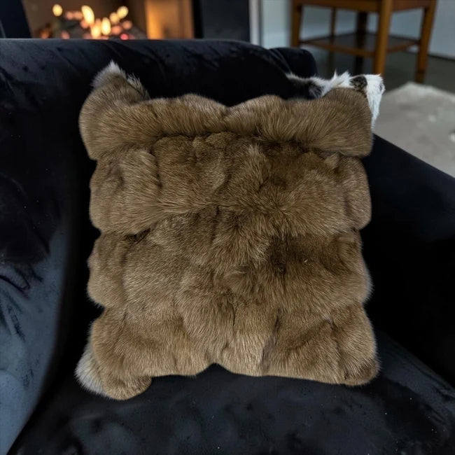 Taupe Fox Pillow