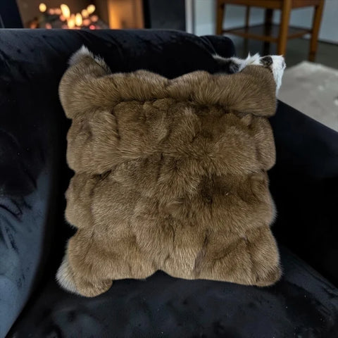 Taupe Fox Pillow