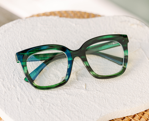 Peepers - Cleo (Blue Light): Brown Ombre Horn / Reading / 3.00