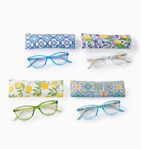 Colorful Readers w/Pouch, 4 Asst. w/Displayer