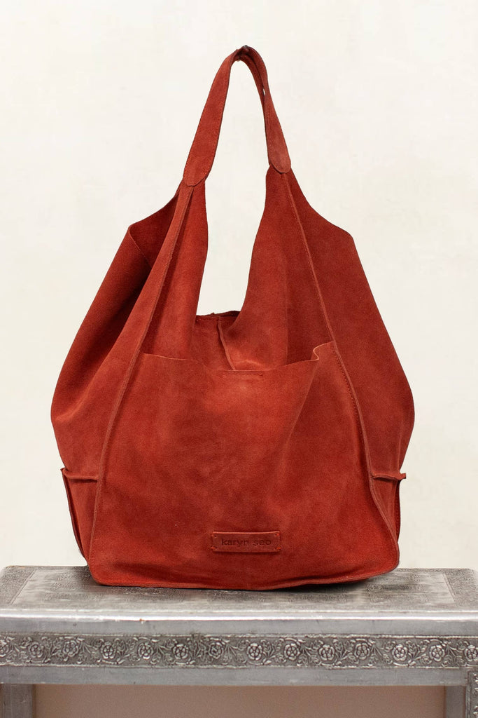 LENI SUEDE BAG: RUST