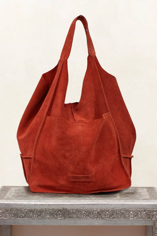 LENI SUEDE BAG: RUST