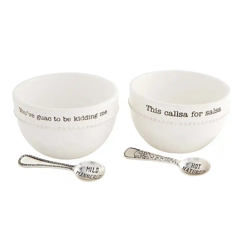 GUAC AND SALSA DIP BOWL SET