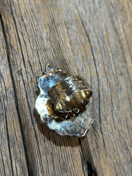 CLUSTER HEART RING
