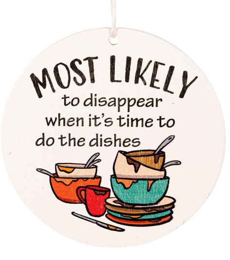 Fall Hanging Decor Wood "Most Likely to" Asst of 10
