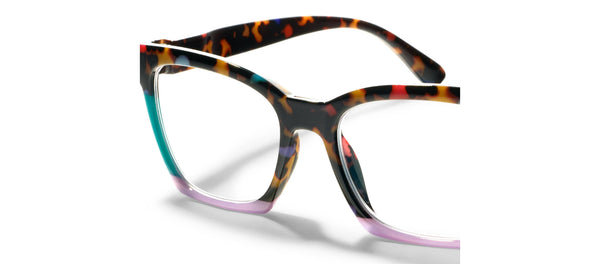 Peepers - Birdie (Blue Light): Blonde Tortoise Colorblock / Reading / 3.00