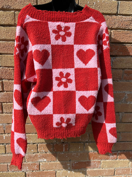 HEART & FLOWER SWEATER
