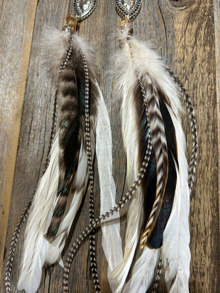 FEATHERED HEART EARRINGS