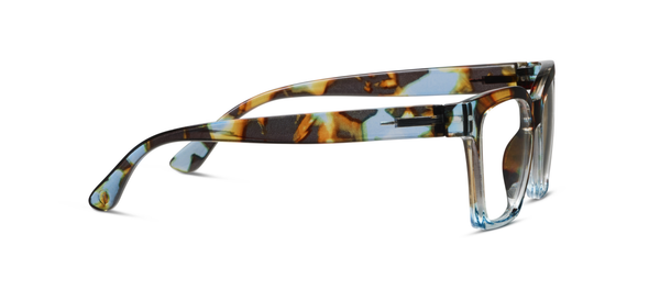 Peepers - Birdie (Blue Light): Blonde Tortoise Colorblock / Reading / 3.00