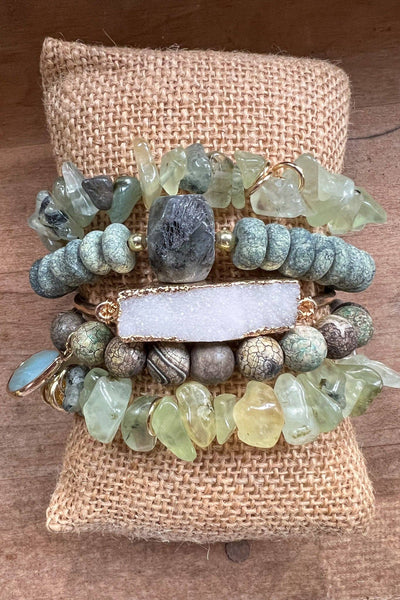 Dylan Designs - Elyse Bracelet Set Laboradite/Green