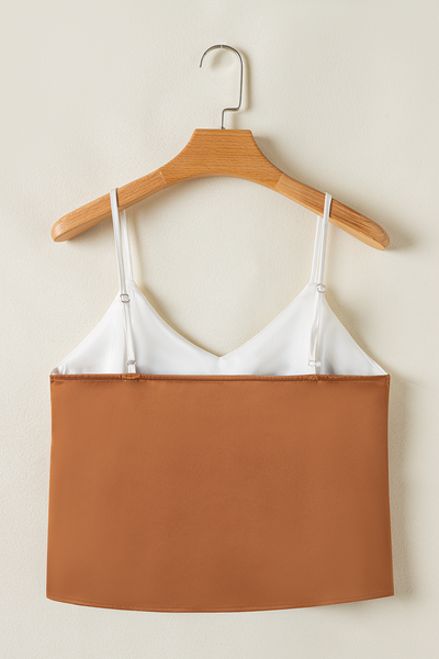 Color Block Spaghetti Straps Tank Top