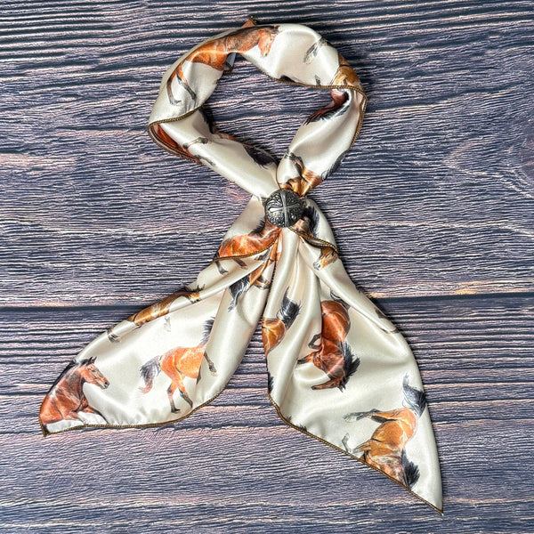 RUNNING HORSES PRINT WILD RAG