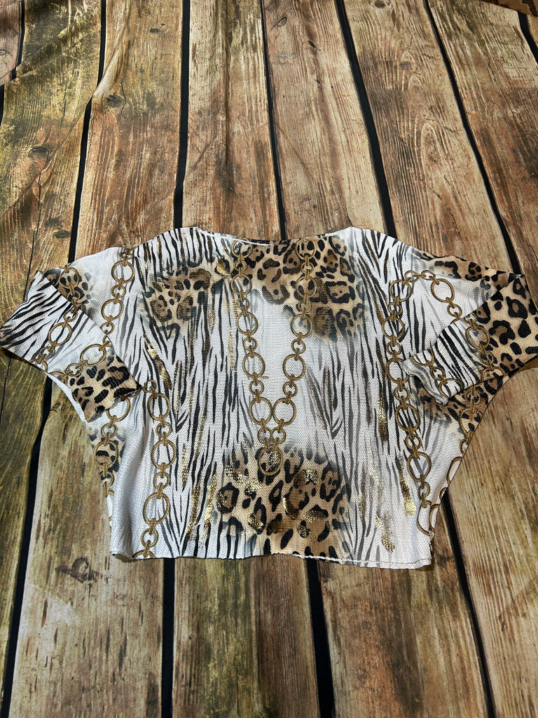 Golden Safari Mesh Top