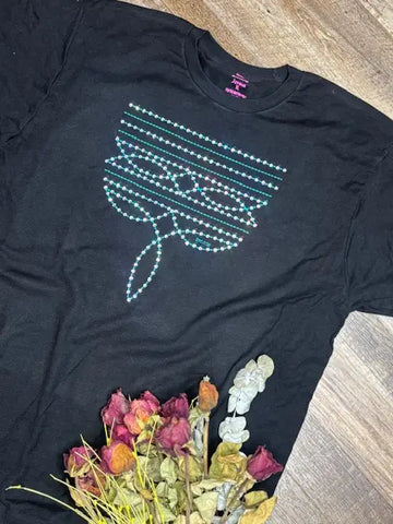 Black Boot Stitch Bling Boot Stitch Bling