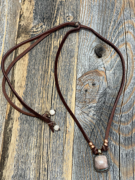 Leather Stone chokers 5 styles