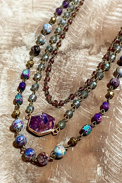 Dylan Designs - Janet Necklace Purple