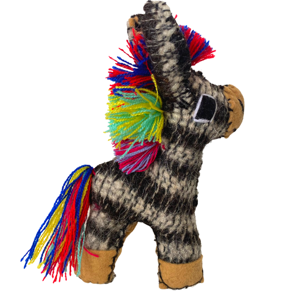 Lumily - Tomi the Donkey: Repurposed Wool Boho Decor - Mexico