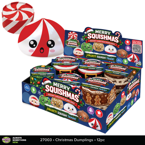 Fun Doh Christmas Dumpling Squishy Toy -Surprize