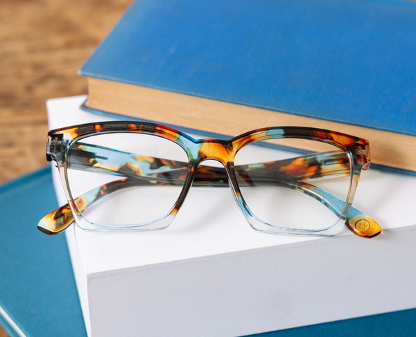 Peepers - Birdie (Blue Light): Blonde Tortoise Colorblock / Reading / 3.00
