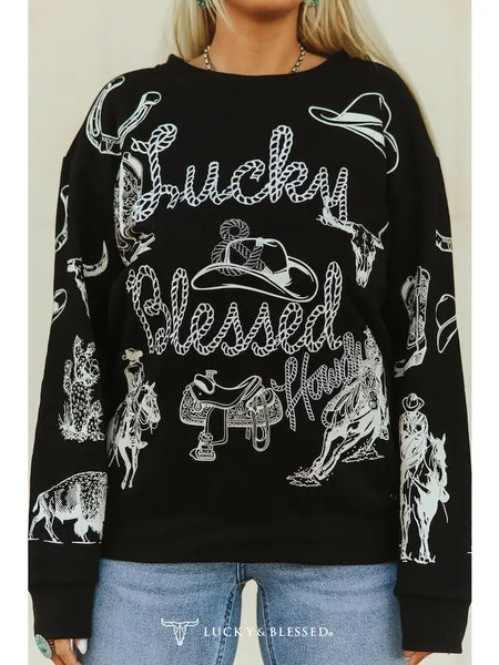 Black Western Sweatshirt