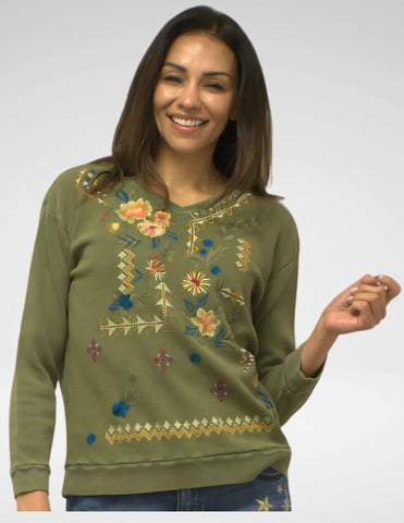 JESSA TOP: FATIGUE GREEN